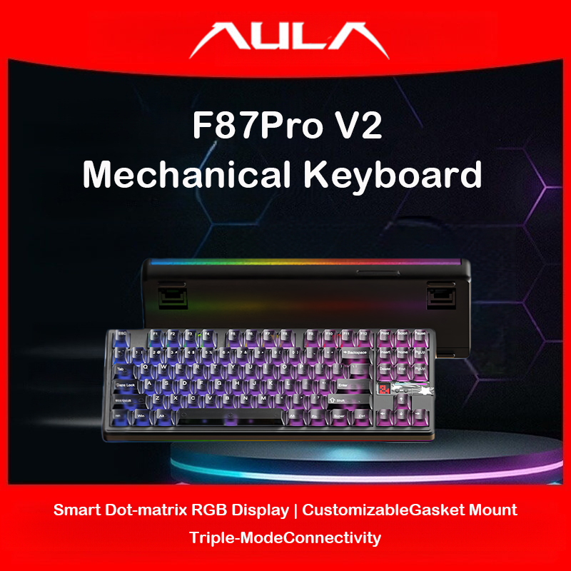 Gaming Keyboard Hot Swappable - AULA F87 Pro V2 – механическая