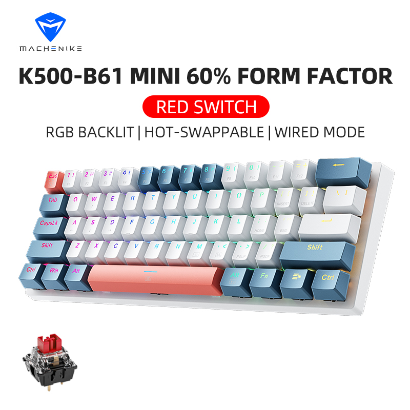 K500-B61 Мини-механическая кла – обзор и цена Keyboard Gaming Blue Switch