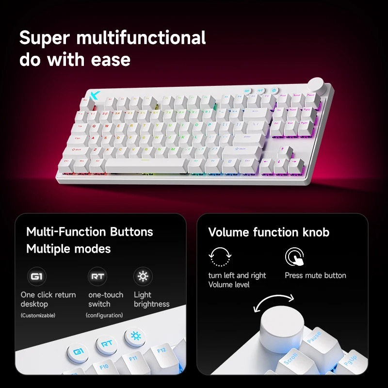 Игровая клавиатура Mchose Mix8 – обзор и цена Gaming Keyboard Hot Swappable