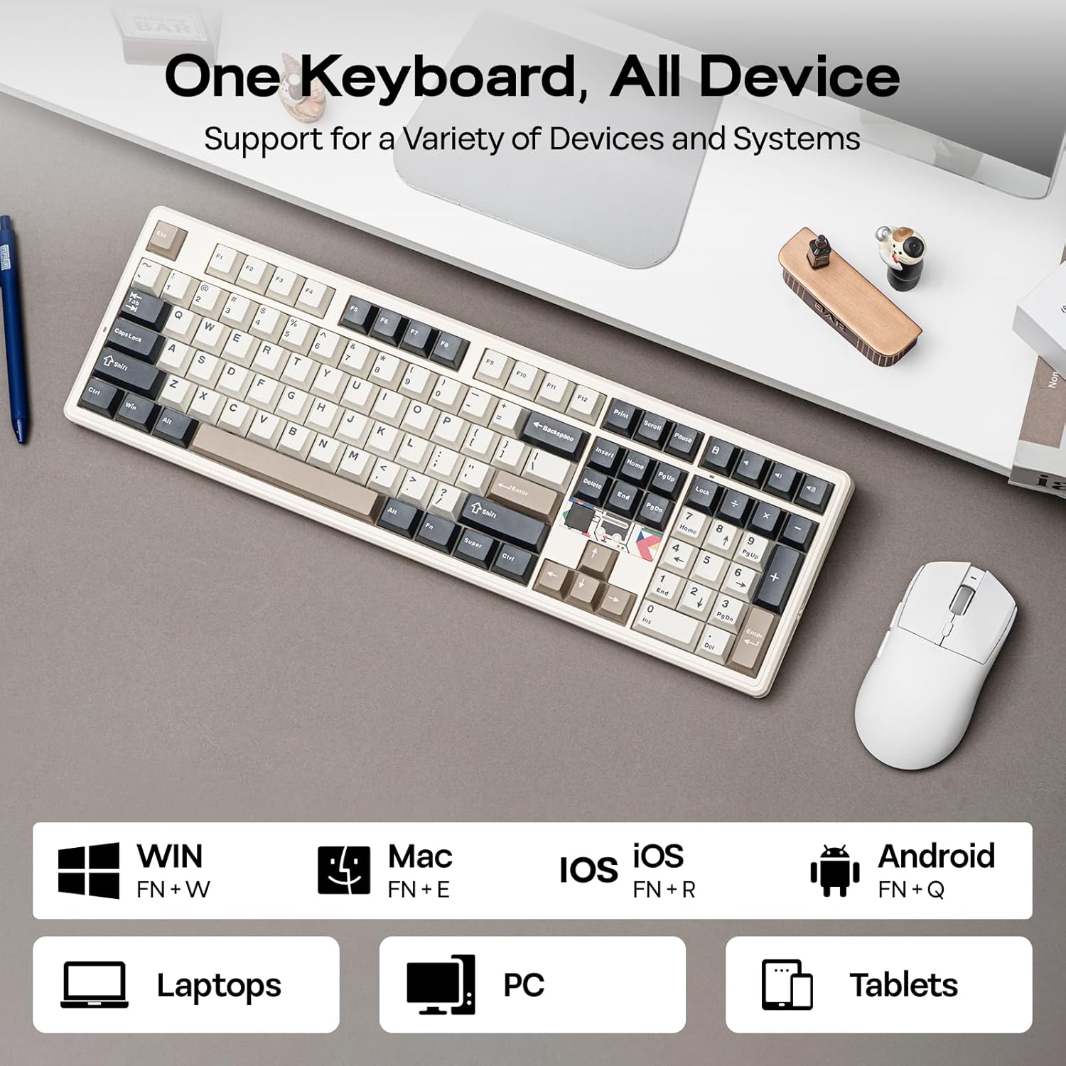 Беспроводная игровая клавиатур – обзор и цена Gaming Keyboard Hot Swappable