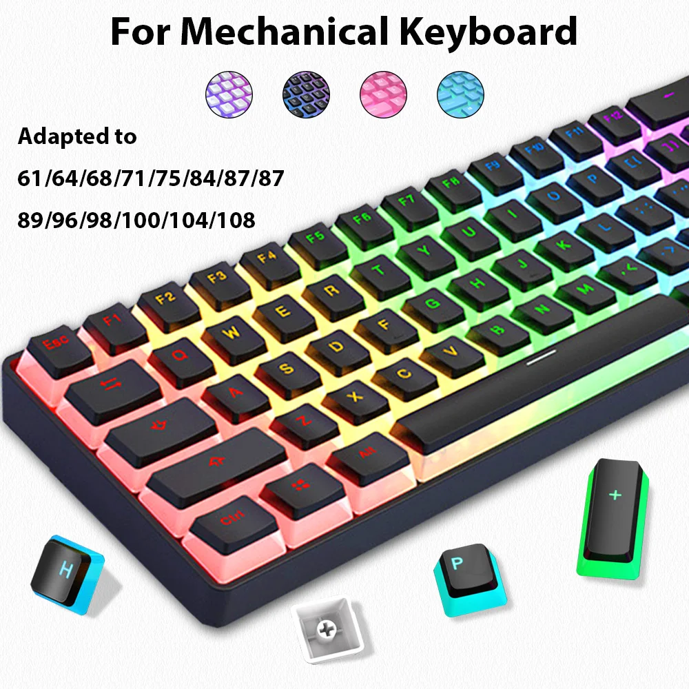 129-клавишные колпачки для кла – обзор и цена Gaming Keyboard No Rgb